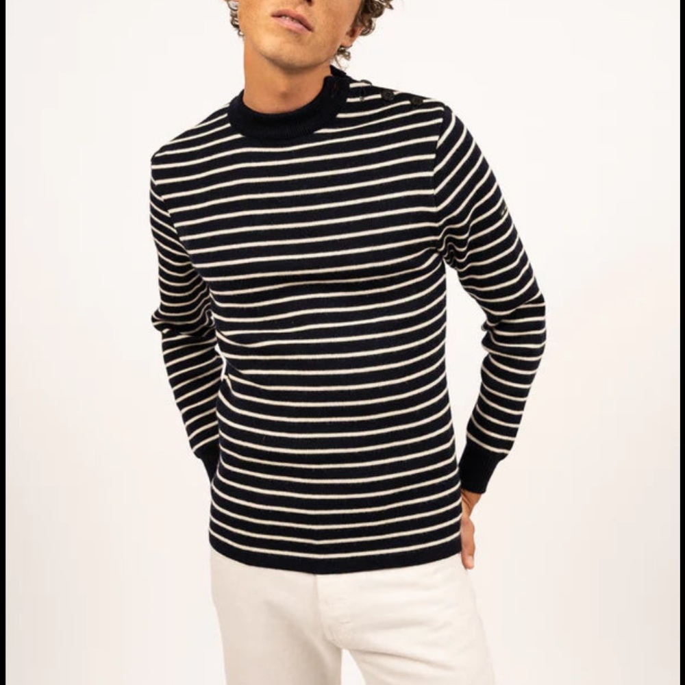 SAINT JAMES - Wool mock neck sweater - size S